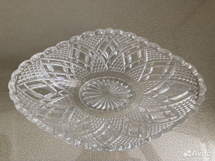 Хрустальная ладья СССР, 28 см х 18,5 см