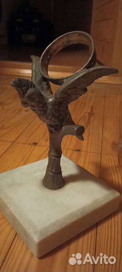 Статуэтка ретро, камень, бронза, рог