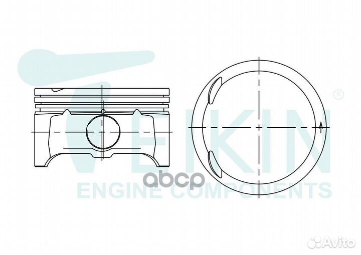 Поршень двигателя teikin 42205 STD (4шт/упак)