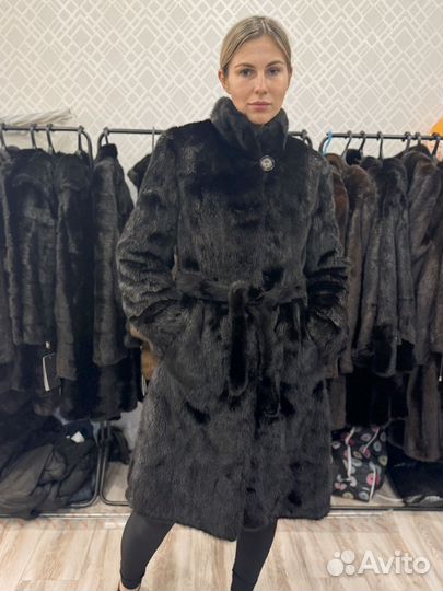 Шуба норковая без капюшона 46