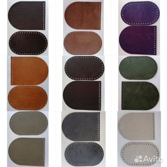 Кожанная фурнитура для вязаных рюкзаков и сумочек