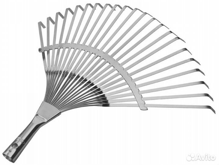 Грабли веерные Raco 450 мм, 22 плоских зубца