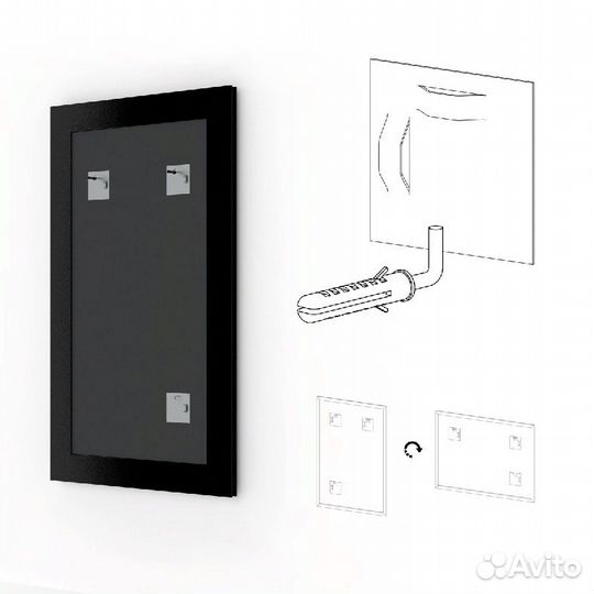 Зеркало Evoform Definite 145х55 Золотые бусы на с
