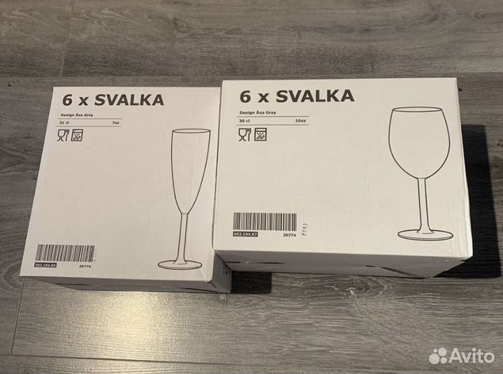 Бокалы для шампанского IKEA svalka