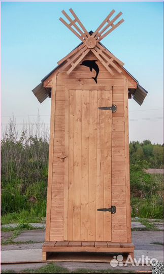 Уличный туалет деревянный ACC339