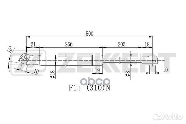 Амортизатор капота VW Polo 01