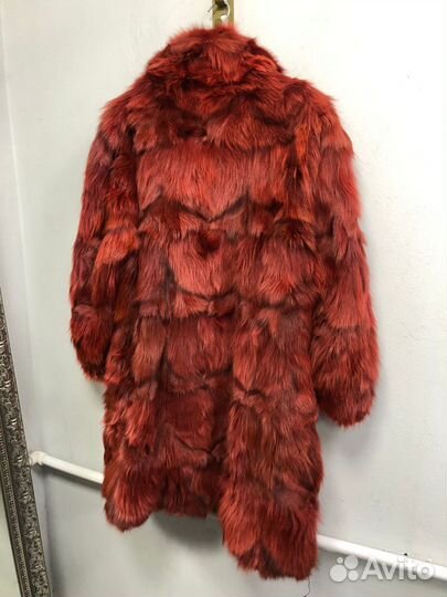 Шуба лиса терракотового цвета 52
