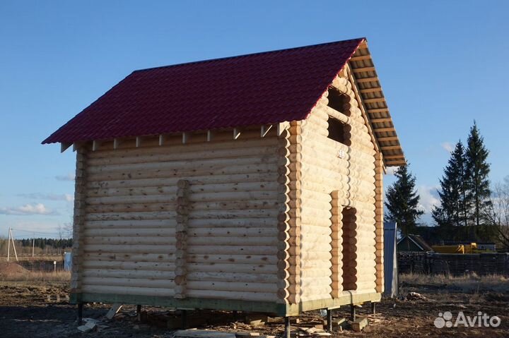Сруб Дома Полтора этажа с крышей