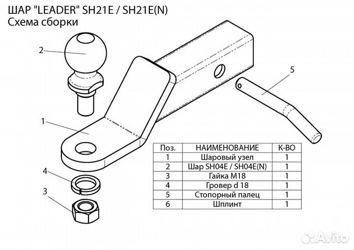Шар для американского фаркопа под квадрат 50х50