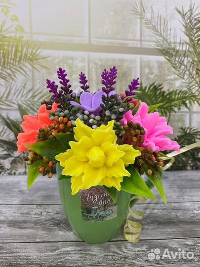 Букет цветов из мыла