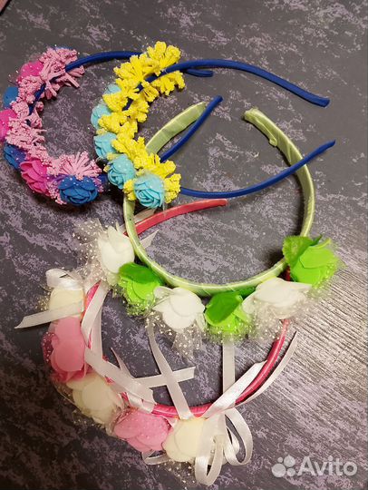 Ободок с цветами