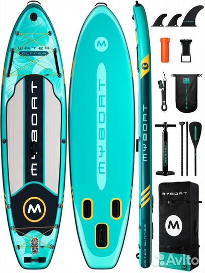 Надувная SUP-доска myboat wind runner green 10'6