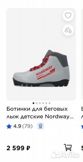 Лыжные ботинки nordway 34