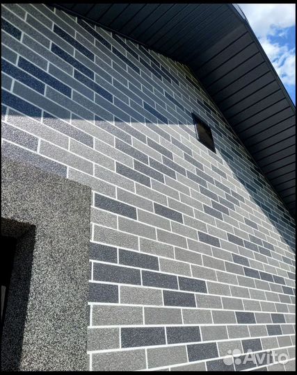 Гибкий кирпич на сетке для фасадов и интерьера