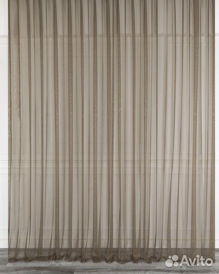 Тюль Ирис кофе