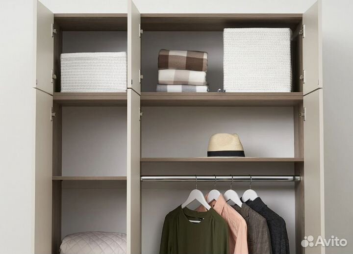 Шкаф 3-х створчатый Тивина с антресолью эндгрейн