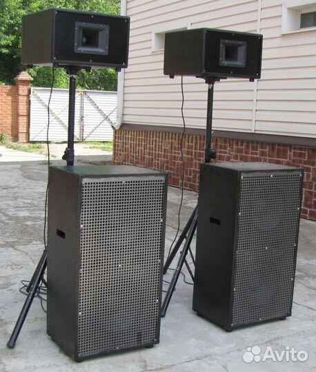 Колонки KF-Pro 2100W 4шт Рупоры Сабы 12