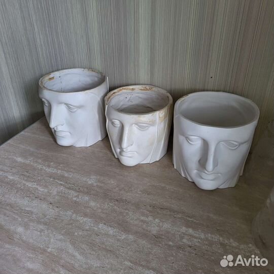 Кашпо гибсовое