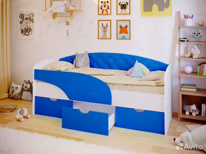 Кровать детская С бортиком Новая Фабрика