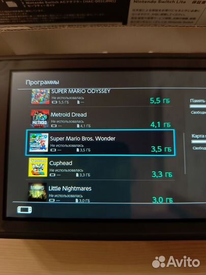 Прошит Nintendo Switch lite 128гб новый серый