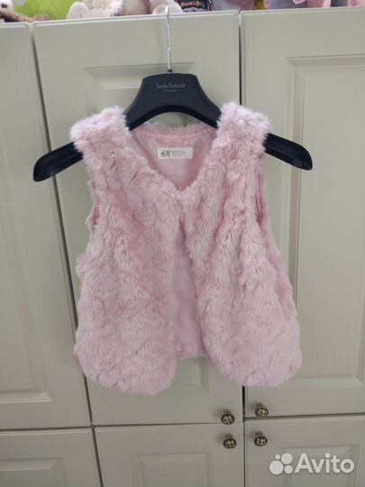 Жилетка меховая H&M, 134-140