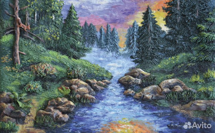 Картина пластилинография