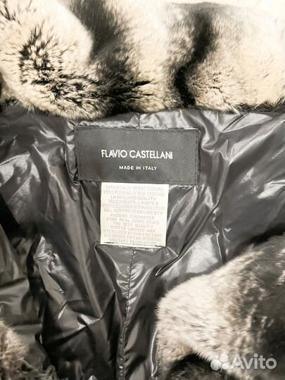 Пуховик женский воротник шиншилла р. 40-42