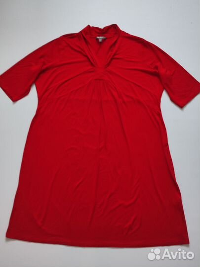 Платье красное вискоза Ulla Popken 64-66-68