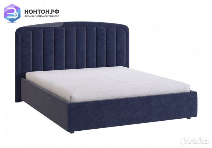 Кровать Сиена 2 1.6 м синяя