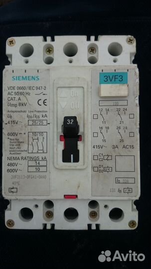 Автоматические электровыключатели siemens 3VF3
