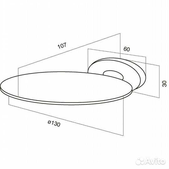 Мыльница металлическая настенная AM.PM Awe A153420