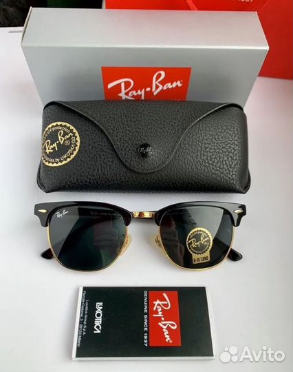 Очки ray ban clubmaster глянцевые