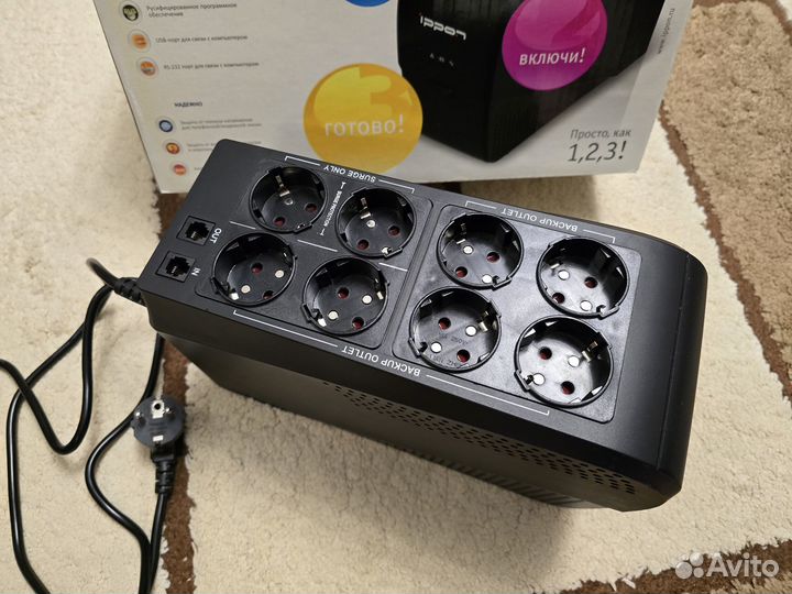 Ибп ippon back comfo Pro 800 black