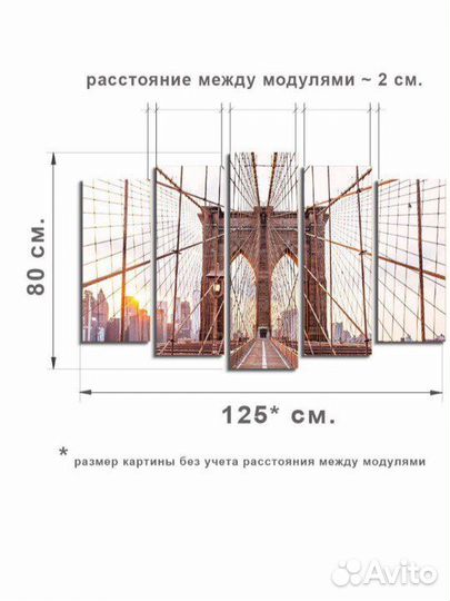Интерьерная картина модульная новая