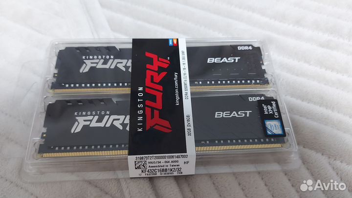 Память Kingston DDR4 32Gb (KF432C16BB1K2/32)