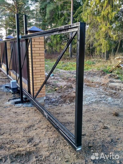 Каркас откатных ворот без монтажа