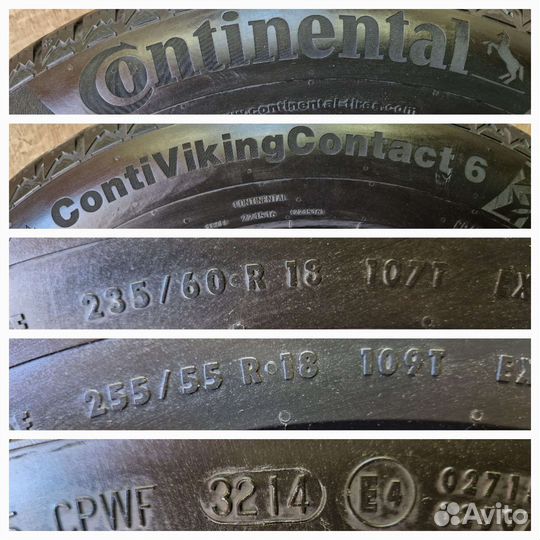 Continental ContiVikingContact 6 255/55 R18 и 235/60 R18 109T