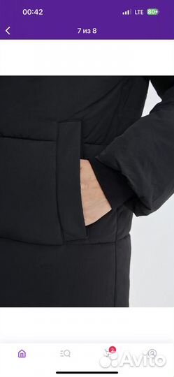 Пуховик женский длинный с капюшоном