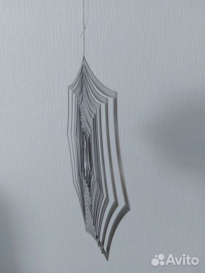 Крутящаяся подвеска мандала металл без окраски