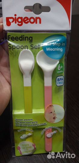 Ложки для первого прикорма Pigeon новые