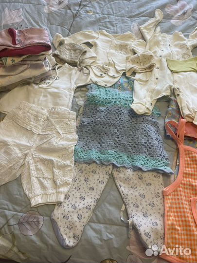 Вещи 2 пакета для новорожденых