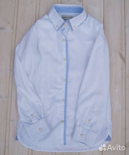 Белая рубашка zara для мальчика 128