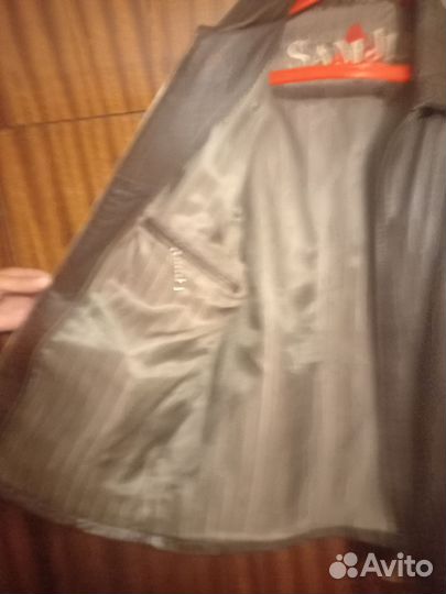 Кожаная куртка мужская коричневая 50 52