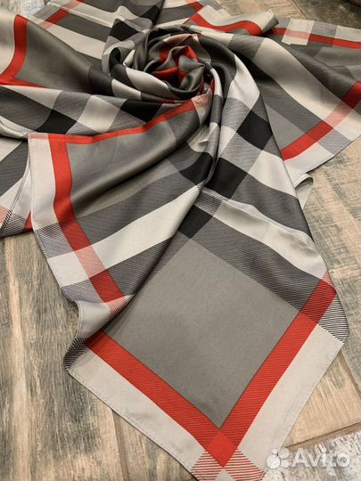 Палантин платок Burberry серый новый
