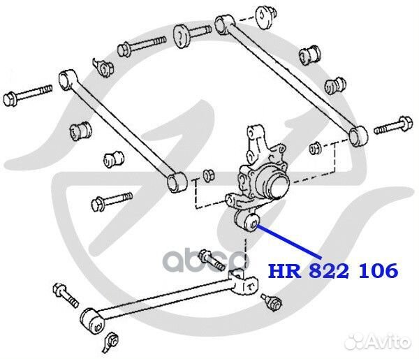С/блок цапфы зад. перед. (продольной тяги)