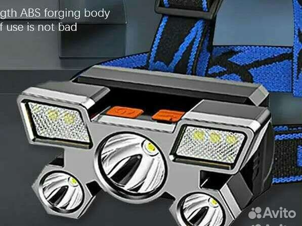 Светодиодный головной фонарик новый