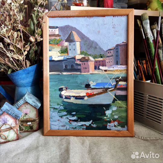 Картина маслом. Морской этюд