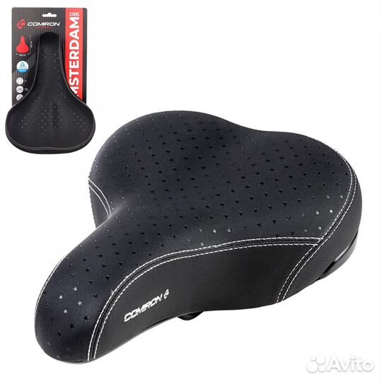 Седло велосипедное комфортное comiron amsterdam S