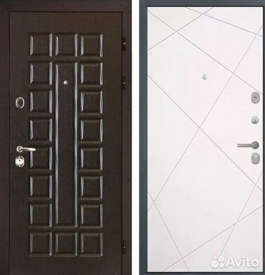 Стальные двери с зеркалом