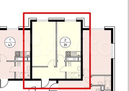 2-к. квартира, 41 м², 5/18 эт.